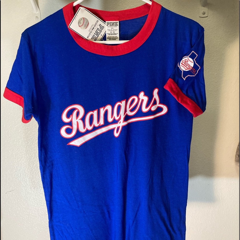 Victoria secret Pink limited edition Texas rangers ringer tee.